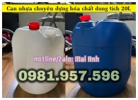 Can nhựa 20L có seal, can nhựa HDPE 20L, can hóa chất tại Hà Nội