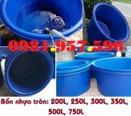 Bể nhựa dung tích lớn nuôi cá, bể nhựa nuôi cá ngoài trời
