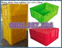 Thùng nhựa vuông, thùng nhựa đặc có nắp, thùng nhựa B8