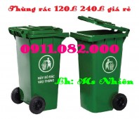 Cung cấp thùng rác giá rẻ uy tín, thùng rác 120l 240l nắp kín đủ màu- lh 091108
