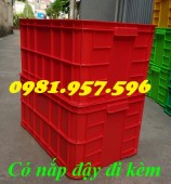 Thùng nhựa đặc, sóng nhựa bít HS019, thùng cao 31cm