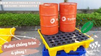 Khây nhựa chống tràn hóa chất 2 phuy 4 phuy