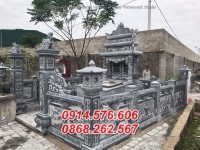 124+ lăng mộ đá gia đình dòng họ đẹp bán Nghệ An, hai mái che