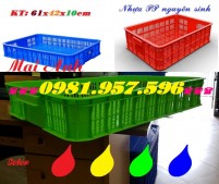 Sóng nhựa công nghiệp cao 10cm, sọt nhựa đựng hải sản