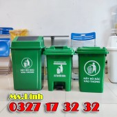 Kho thùng rác giá rẻ thùng rác lật 60 lít HDPE tại HCM HN