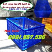 Sóng nhựa Hs015, sọt nhựa 26 bánh xe, sóng nhựa hở lớn