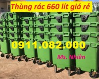 Miền tây nơi cung cấp thùng rác giá rẻ- thùng rác 120l 240l 660l mà xanh, cam-