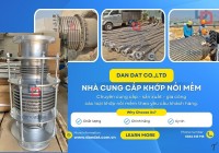 Khớp nối mềm công nghiệp, khớp nối chống rung kim loại, khớp nối mềm rắc co inox