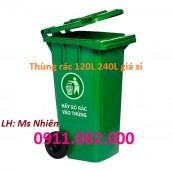 Thùng rác giá rẻ tại bạc liêu- Cung cấp thùng rác nhựa 120L 240L 660L- lh 091108