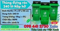 Thùng đựng rác 120 lít 240 lít nắp hở giá tốt tại tphcm
