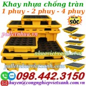 Khay nhựa chống tràn 1 phuy - 2 phuy - 4 phuy