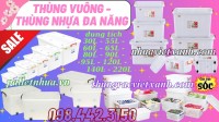 Thùng vuông đa năng có bánh xe