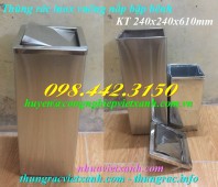 Thùng rác inox nắp lật vuông giá rẻ call 0984423150 – Huyền