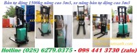 Bán tự động 1500kg, xe nâng bán tự động 1500kg cao 3m3 khuyến mãi Hotline (028)