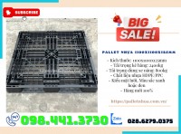 Pallet nhựa 1100x1100x125mm, màu đen khuyến mãi liên hệ 098 441 3730 Ms Linh