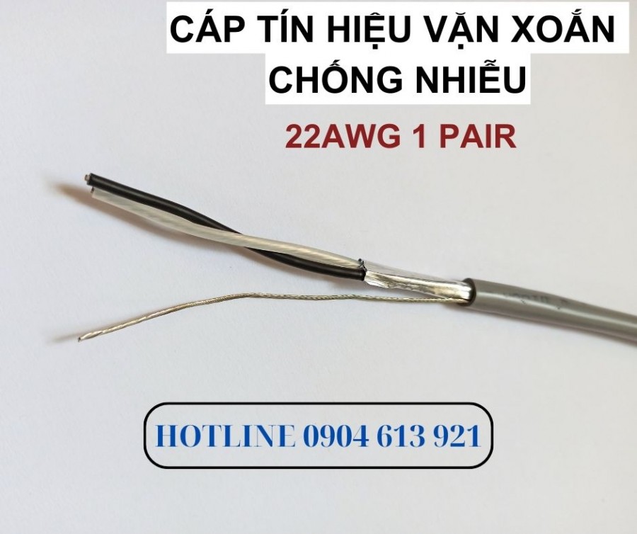 Cáp tín hiệu âm thanh vặn xoắn 1 pair 16AWG/ 18AWG/ 20AWG/22AWG-image-5