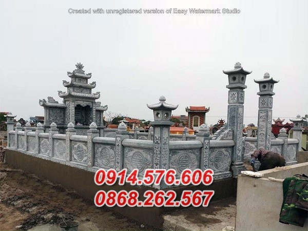 018 Nghĩa trang bằng đá đẹp bán tại Thái Nguyên, lăng mộ gia đình ông bà bố mẹ-image-2