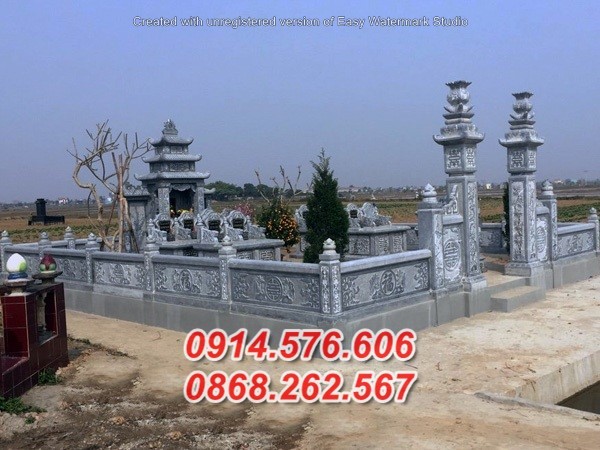 018 Nghĩa trang bằng đá đẹp bán tại Thái Nguyên, lăng mộ gia đình ông bà bố mẹ-image-5