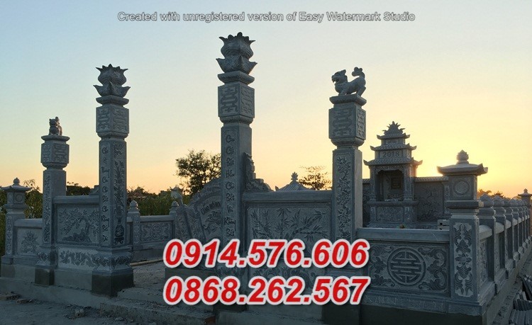 603 Nghĩa trang bằng đá đẹp bán Khánh Hòa, lăng mộ gia đình ông bà bố mẹ-image-2