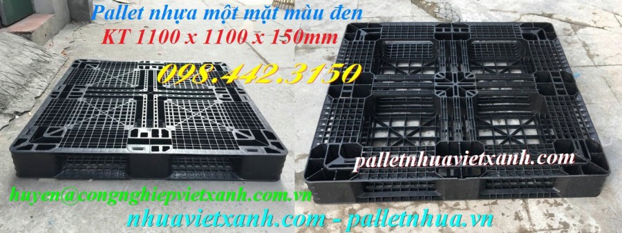 Pallet nhựa đen 1100x1100x150mm hàng mới 100‰ giá rẻ call 0984423150 Huyền-image-5