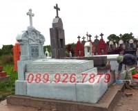 Bạc Liêu bán 61+ mẫu mộ công giáo đá tam cấp đẹp - mộ đá gia đình, vợ chồng, cha