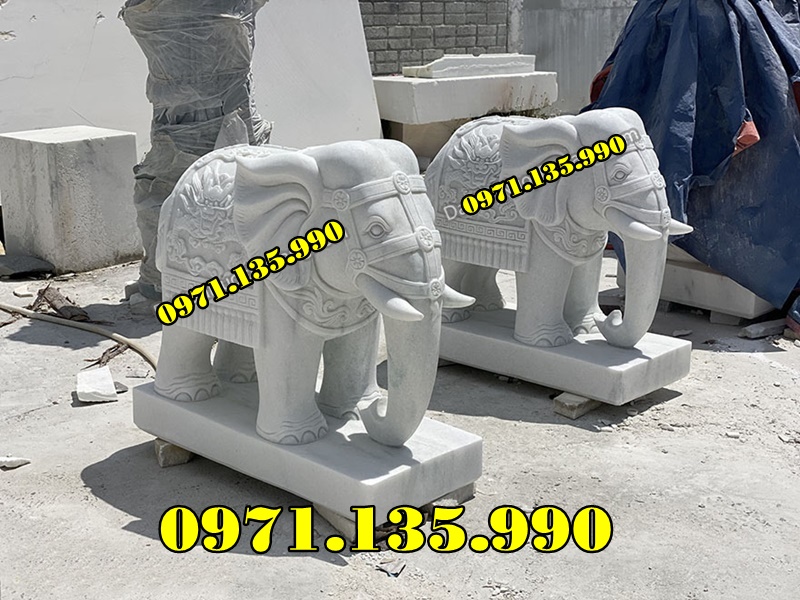 mẫu tượng voi phong thuỷ thờ cúng bằng đá đẹp bán lào cai-image-3