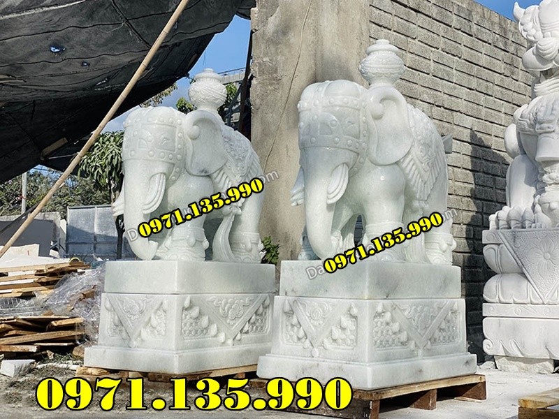 mẫu tượng voi phong thuỷ thờ cúng bằng đá đẹp bán lào cai-image-5