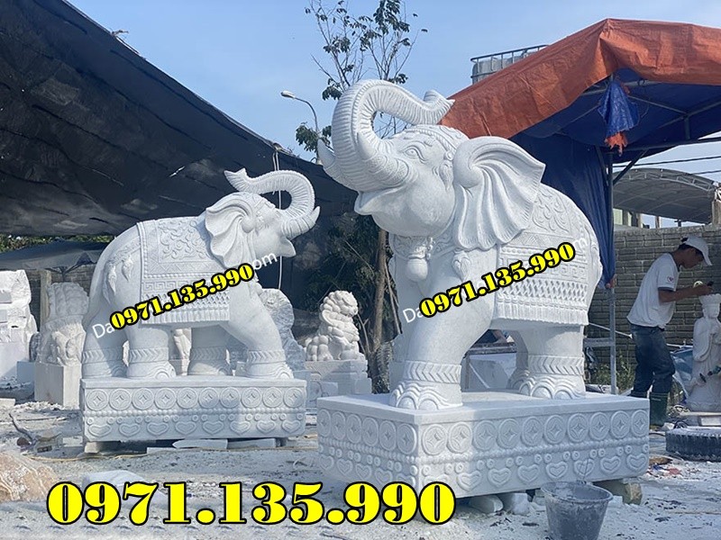 mẫu tượng voi phong thuỷ thờ cúng bằng đá đẹp bán lào cai-image-2