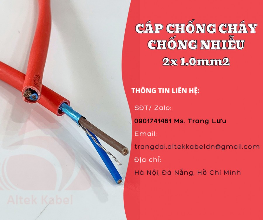Dây nguồn báo cháy 2x1.0mm2 chống cháy, chống nhiễu-image-3