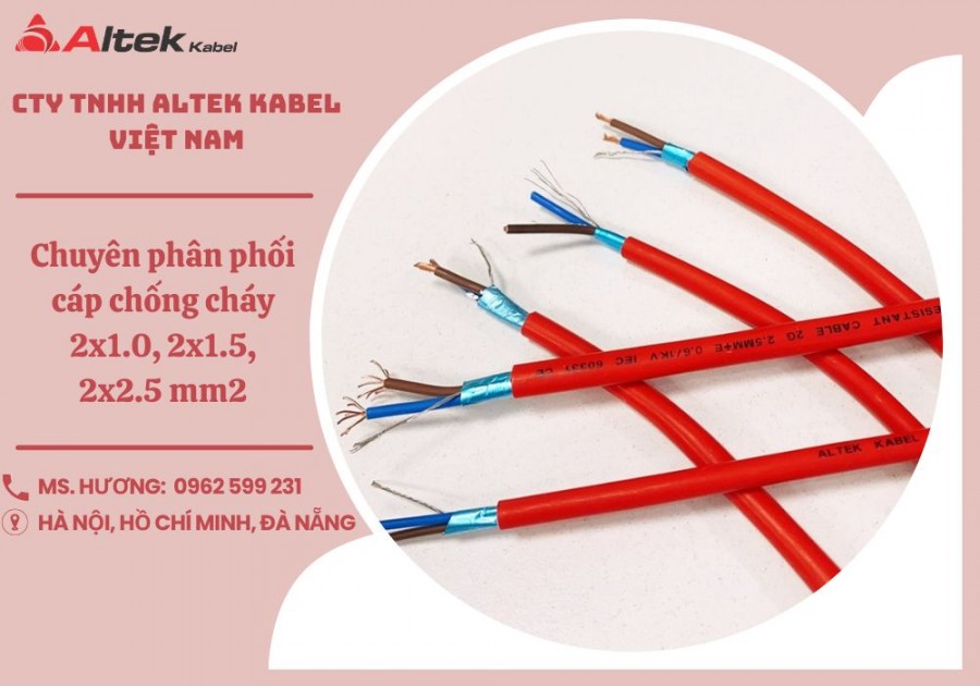 Cáp chống cháy, Cáp chậm cháy, Cáp chịu nhiệt 2 Core-image-5