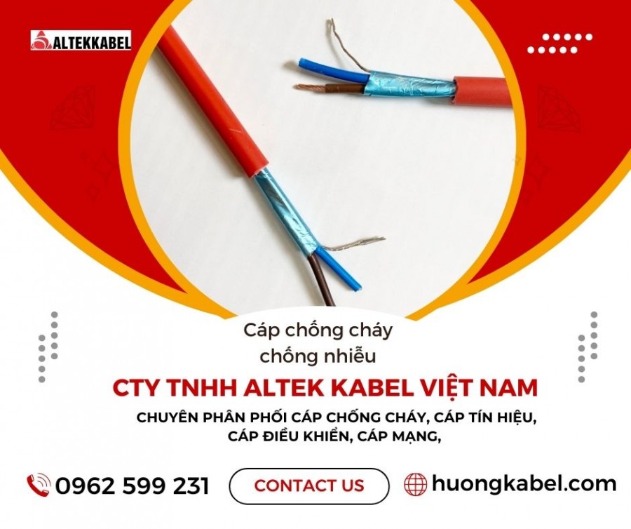 Cáp chống cháy, Cáp chậm cháy, Cáp chịu nhiệt 2 Core-image-3