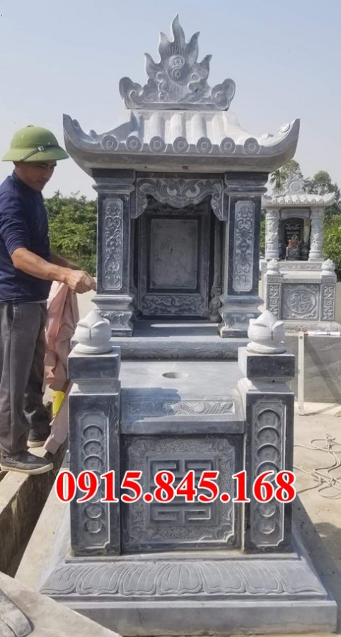 mẫu mộ đá gia tộc tổ tiên bán đồng nai, mộ đá đôi đơn giản 3253-image-5