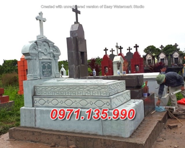 Hải Phòng Mẫu mộ đá nguyên khối công giáo đẹp bán tại Hải Phòng - Lăng mộ đạo-image-3