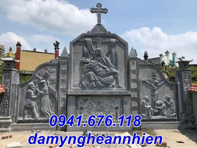 Quảng Ninh Mẫu nghĩa trang mộ đá công giáo đẹp bán tại Quảng Ninh - Lăng mộ đạo-image-5