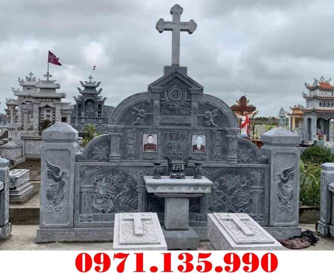 Hải Phòng Mẫu lăng mộ đá gia tộc công giáo đẹp bán tại Hải Phòng - Lăng mộ đạo-image-2