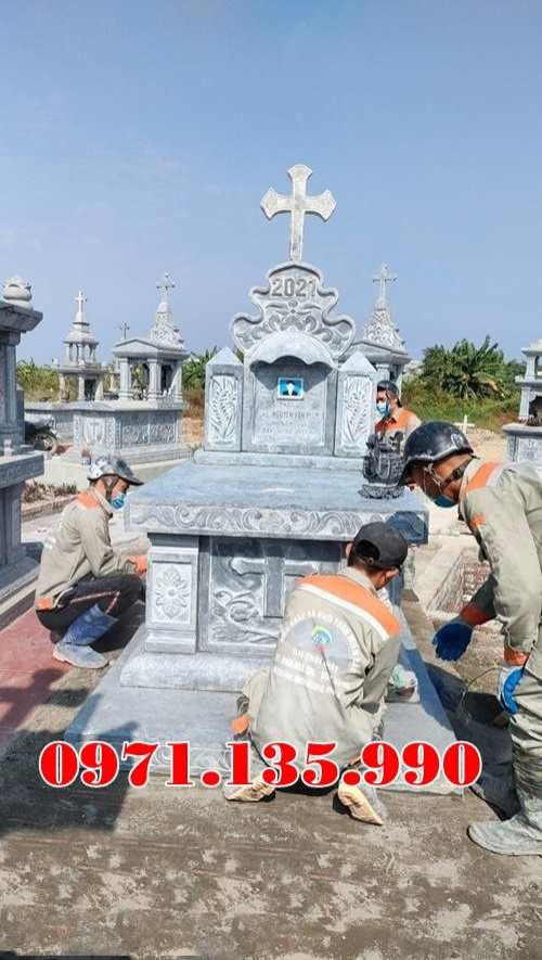 Quảng Ninh Mẫu mộ đá bố mẹ công giáo đẹp bán tại Quảng Ninh - Lăng mộ đạo-image-3