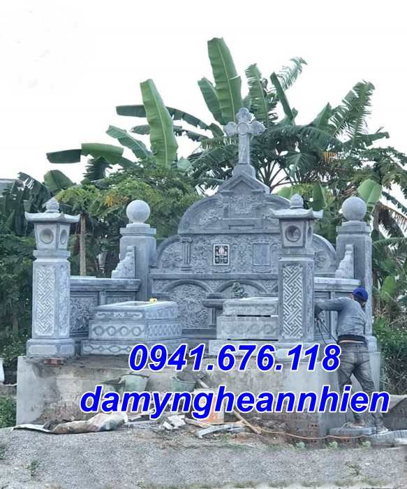 Quảng Ninh Mẫu nghĩa trang mộ đá công giáo đẹp bán tại Quảng Ninh - Lăng mộ đạo-image-3