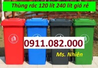 Thùng rác màu xanh giá rẻ- thùng rác 120L 240L 660L giá rẻ tại tiền giang- lh 0