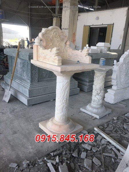 mẫu bàn thờ thiên đá trắng đẹp bán đà nẵng, miếu thờ thần linh 564-image-3
