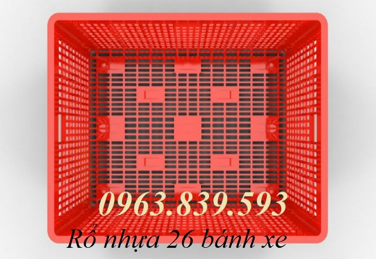 Rổ nhựa 26 bánh xe, rổ nhựa đựng trái cây loại lớn - 0963.839.593 Ms.Loan-image-3, Trần Thanh Loan