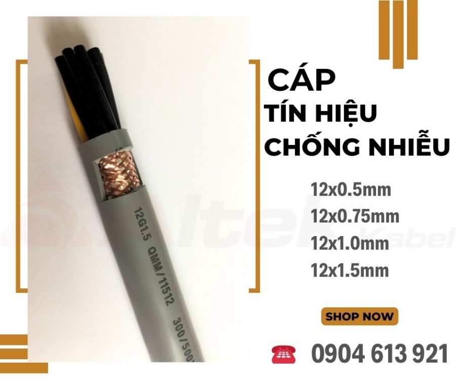 Cáp tín hiệu/ cáp điều khiển 12 lõi 0.5/0.75/1.0/1.5mm-image-2