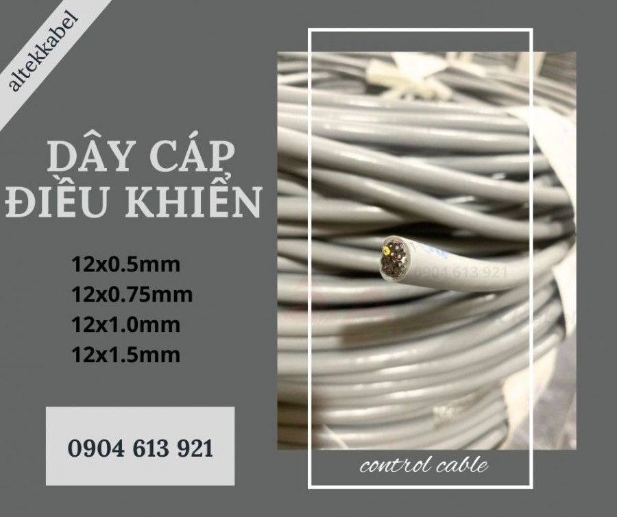 Cáp tín hiệu/ cáp điều khiển 12 lõi 0.5/0.75/1.0/1.5mm-image-3