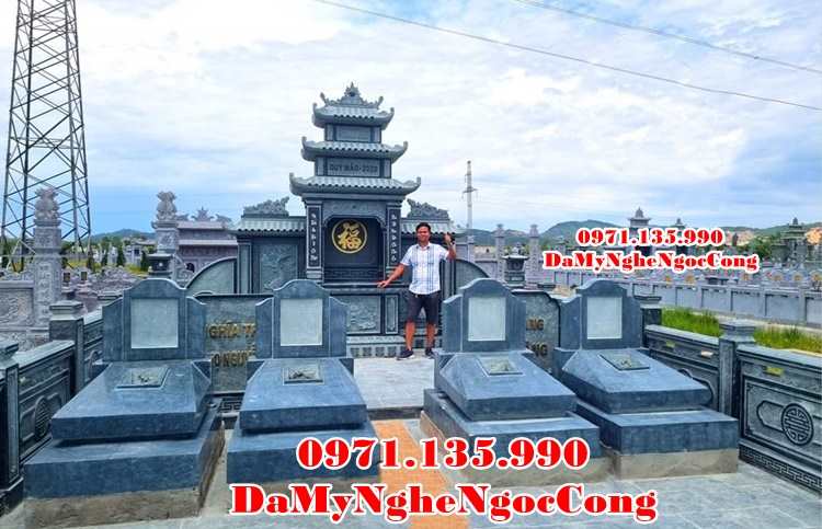 Bắc Kạn Mẫu khuôn viên lăng mộ đá xanh rêu đẹp bán tại Bắc Kạn - gia đình-image-3