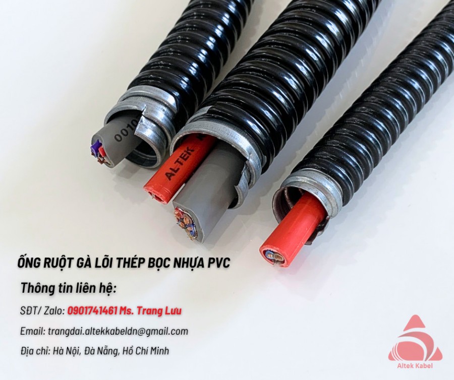Ống ruột gà lõi thép bọc nhựa pvc bảo vệ dây điện-image-2