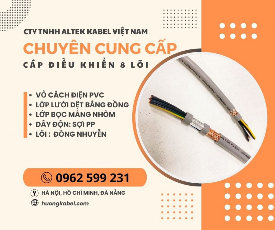 Cáp 8 lõi, Cáp điều khiển chống nhiễu giá tốt-image-5