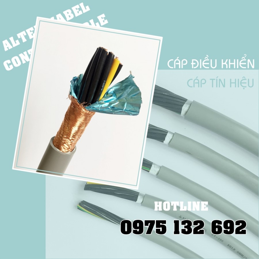 Cáp điều khiển cu/pvc/pvc 12x1.5, cáp tín hiệu 12x1.5 Altek Kabel-image-3