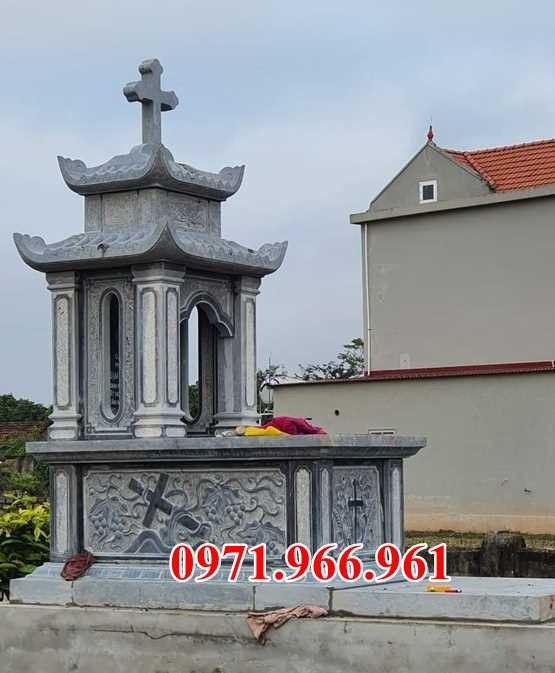 mẫu mộ đá tự nhiên, đơn giản đẹp bán cần thơ – 1023 mộ đôi gia đình-image-2