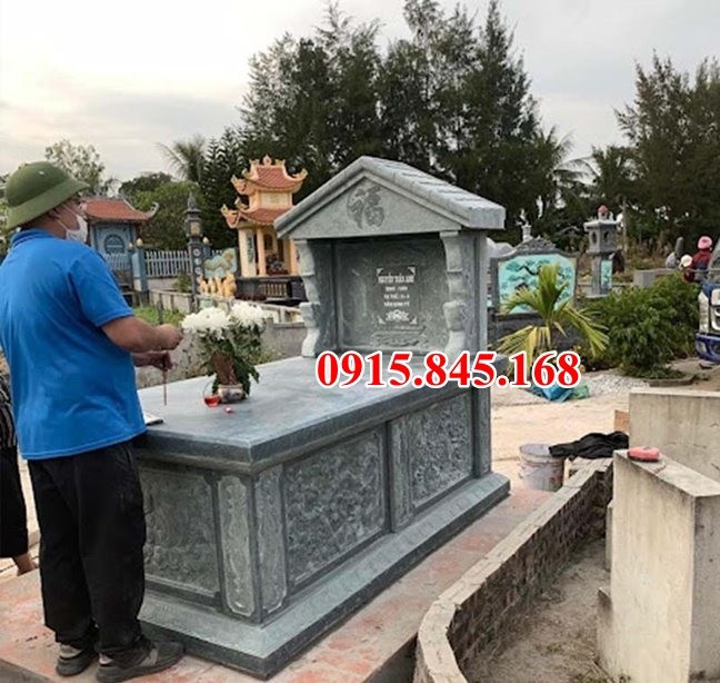 9077 mẫu mộ đá nghĩa trang bán quảng nam, mộ tam cấp đơn giản-image-5