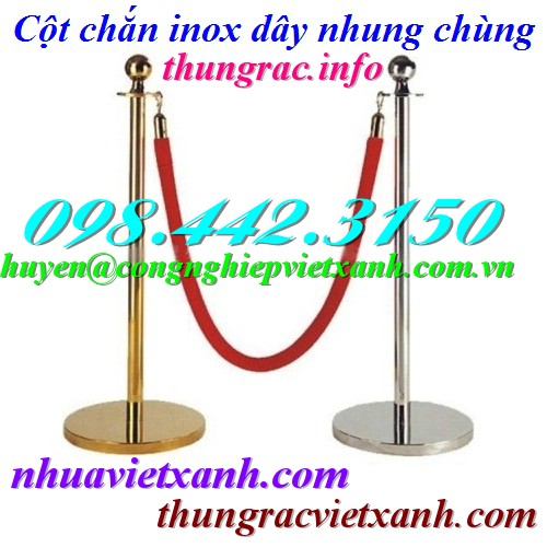 Cột chắn inox dây nhung chùng-image-3