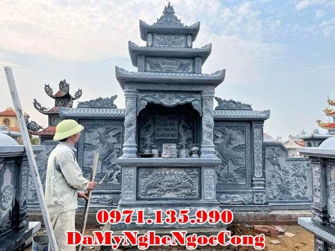 Tây Ninh Bán mẫu nghĩa trang lăng mộ gia tộc đá song thân đẹp tại Tây Ninh-image-2